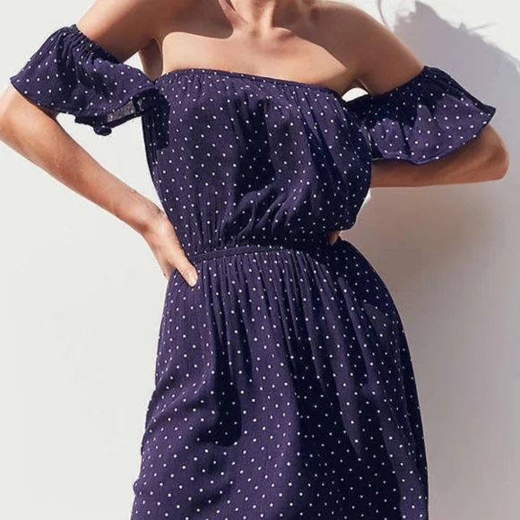 🆕️Kimichi Blue Off the Shoulder Dress - Picture 2 of 3